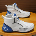 2025 spring new men's high-top shoes, men's martin boots, white men's casual sneakers, student trendy shoes