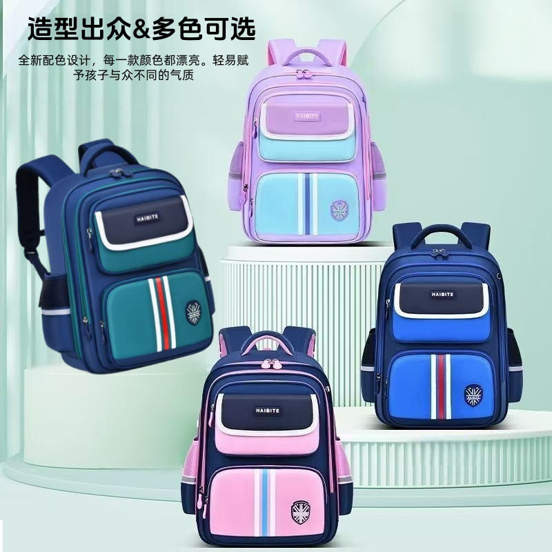 foreign trade british style boys cute school backpack burden reduction girls kidsprinting primary school students school bag wholesale