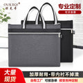 Document bag tote office oxford canvas briefcase large capacity waterproof file bag a4 file folder customizable