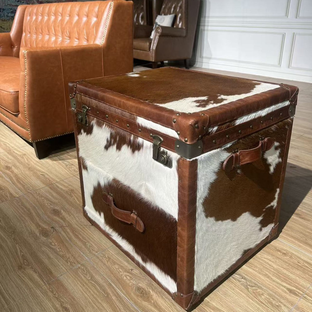 Storage coffee table living room retro leather box casual modern american country storage distressed coffee table log european style