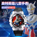 Ultraman watch kids toy boys cartoon luminous electronic watch 3-6 years old children mancero birthday gift