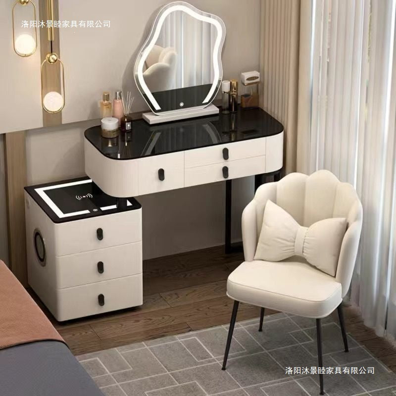Vanity table bedroom solid wood smart home vanity table multi-functional makeup table accessible luxurycasualplaid vanity table