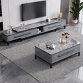 Rock slab coffee table tv cabinet combination suitfor home living room new arrival small apartment simple marble storage cabinet