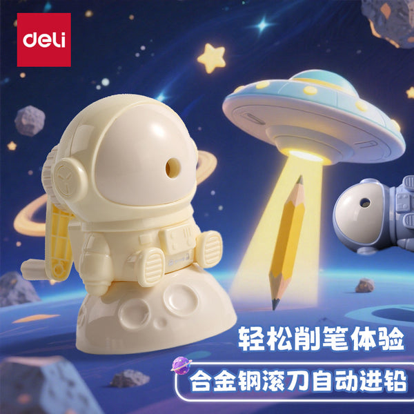 Deli VB201 Hand Pencil Sharpener Automatic Lead Pencil Sharpener Cartoon Student Pencil Sharpener Large Diameter Pencil Sharpener