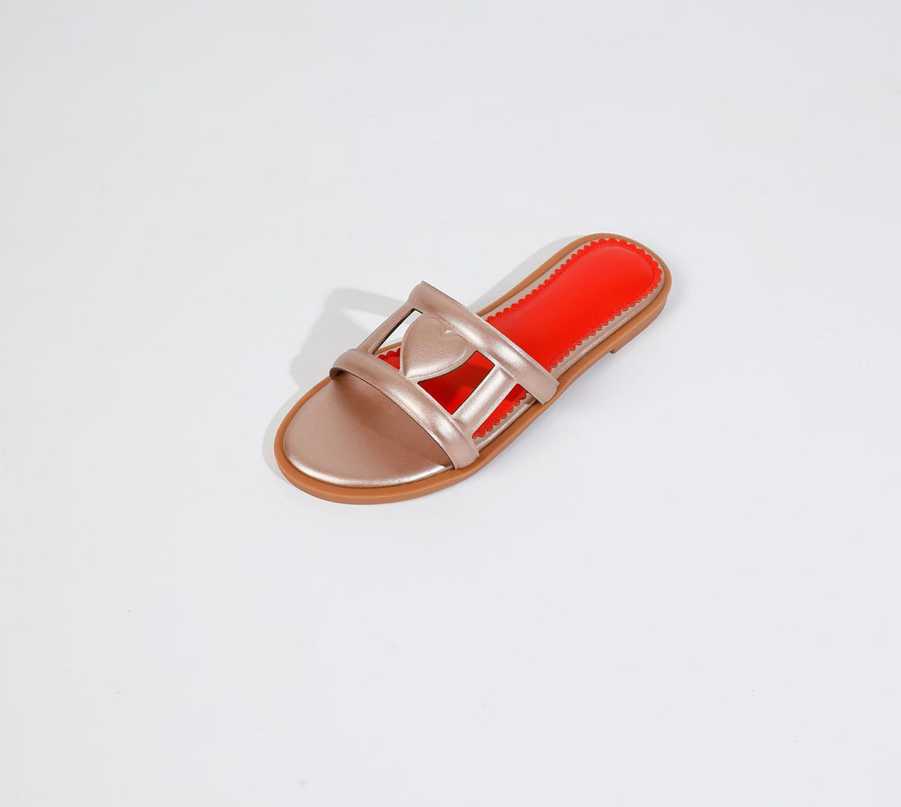 2025 summer new women's low heel flat sandals - round toe, voltage laser design