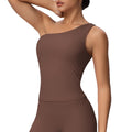 New arrival cross-border double-sided brushed nude pure color tight high elastic sports intimates running fitness yoga wear tops for women