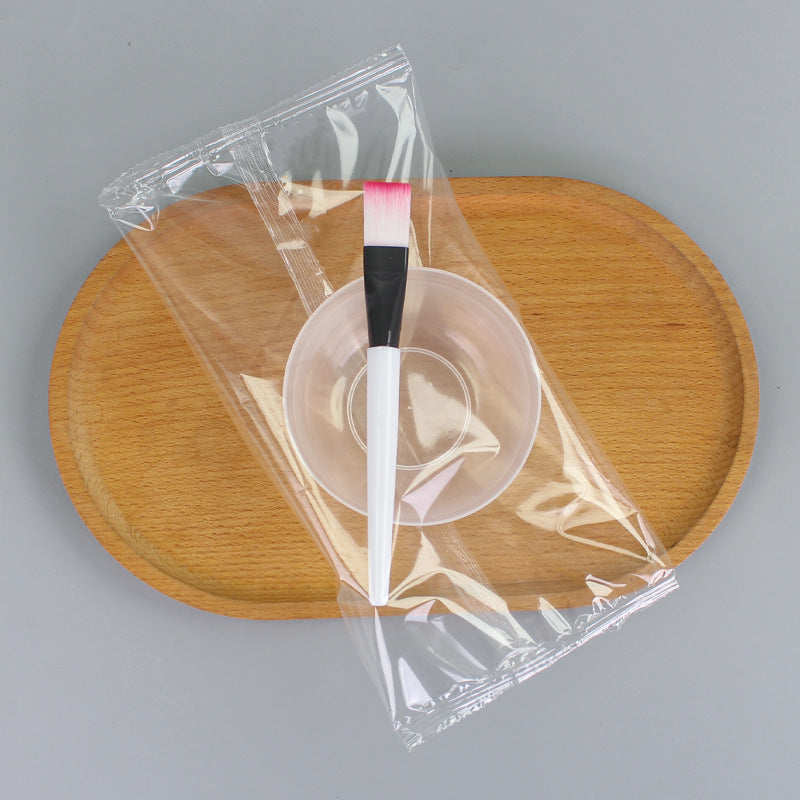 Beauty tool supplies mask bowl brush suit individually packaged mask bowl + mask brush plastic bowl makeup brush