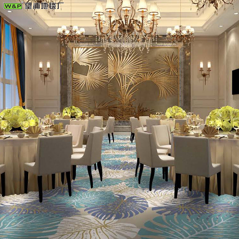 Acmest carpet: custom-made, full-coverage, wool and nylon, flame-retardant, and stain-resistant carpets for star-rated hotel guest rooms and banquet halls