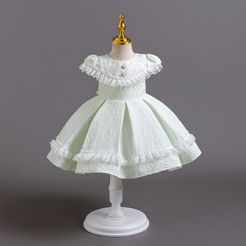 Wholesale new arrival baby girl evening dress lace tutu cake princess dress first birthday dress baby dress