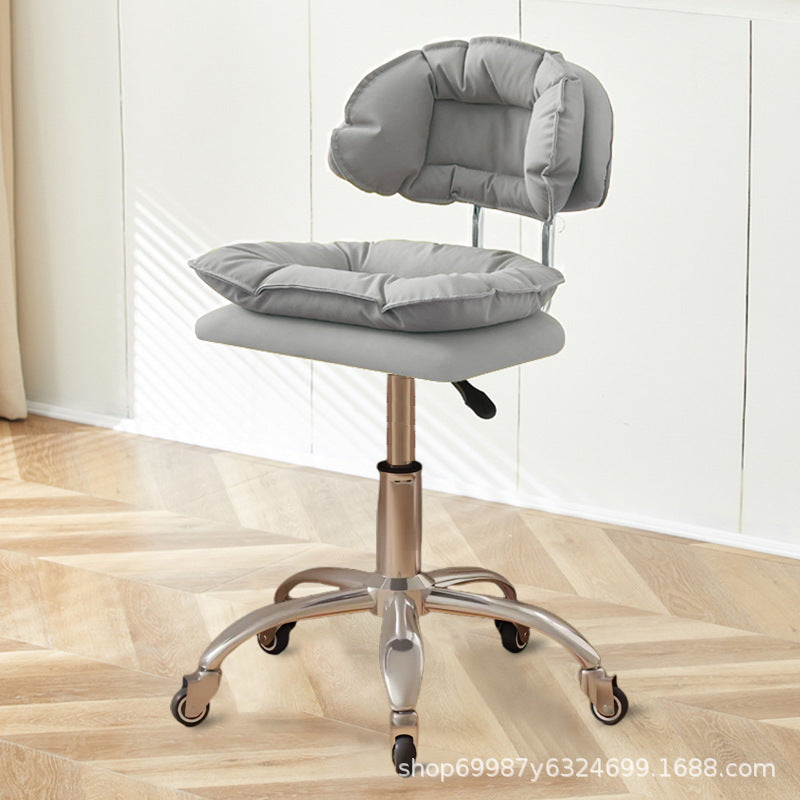 Beauty Chair Nail Art Eyelash Stool Barber Shop Backrest Lifting Chair Household Girls Bedroom Dressing Stool