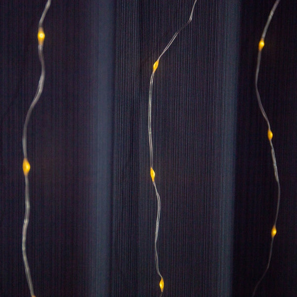 Solar curtain light, rubber light, ponytail light, new waterproof leather line, curtain light, outdoor background arrangement, party decoration