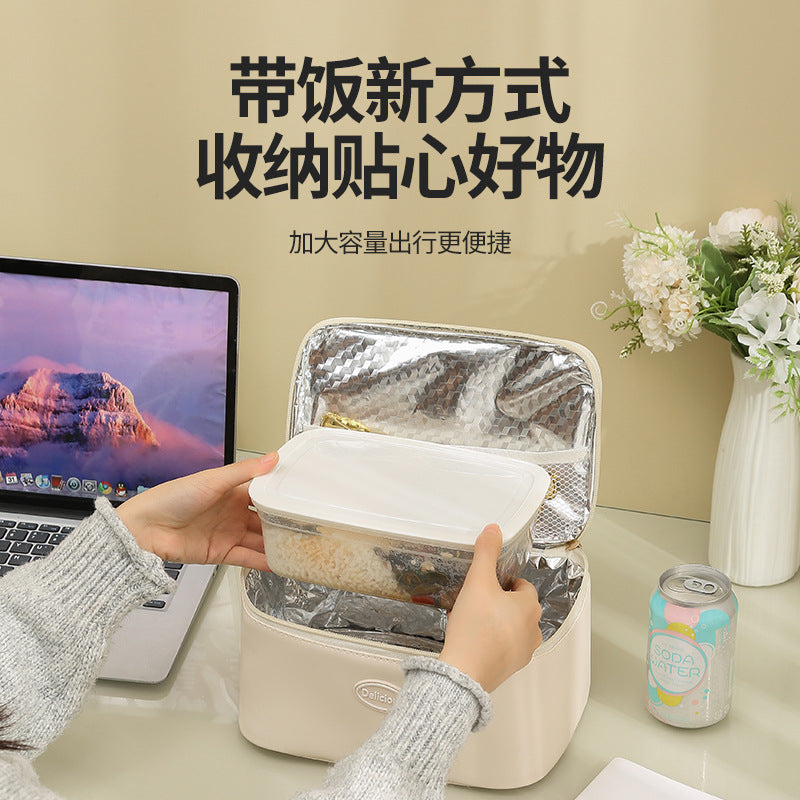 Beilian thickened aluminum foil lunch box bag, office worker portable double-layer portable lunch bag, thermal insulation handbag, student