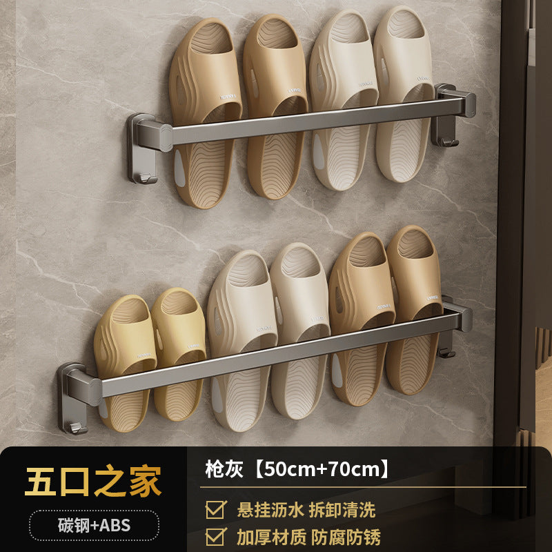 Removable bathroom slipper rack No punching toilet toilet hanger Drain wall hanging slippers Shoe storage artifact