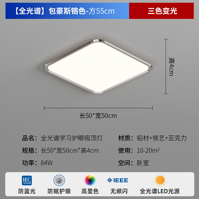Zhongshan Modern Simple Living Room Light Ceiling Light 2025 New Puri Full Spectrum Eye Protection Bedroom Room Lighting