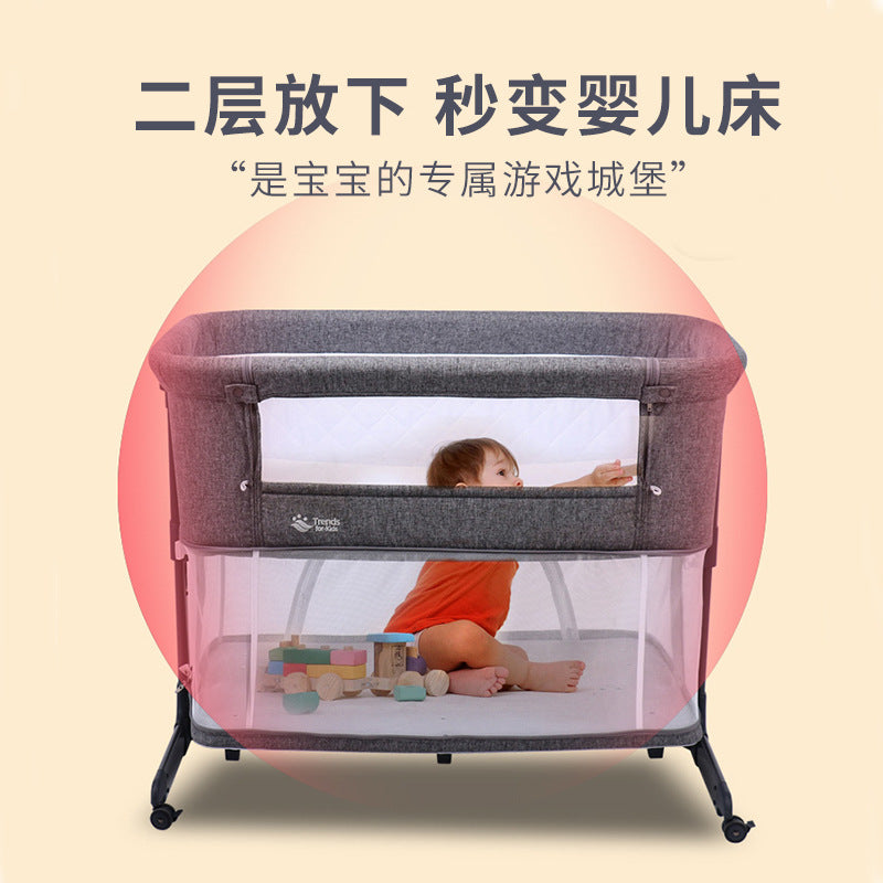 Foldable & portable crib with mosquito net - perfect for baby girls & boys, nursery centers, and newborn care. bedside crib & bassinet
