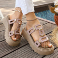 Wholesale women's plus size platform sandals:  summer new fashion hollow-out peep-toe wedge sandals