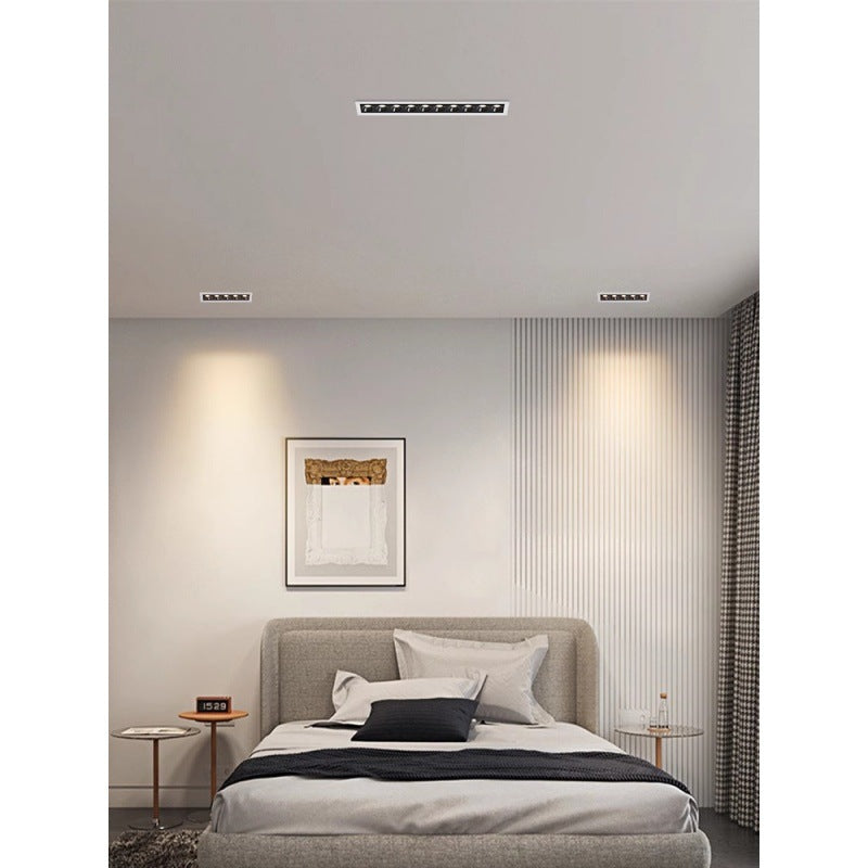 Grille light Recessed headless light Living room lighting Concealed spotlight Downlight line Corridor aisle ceiling light 1