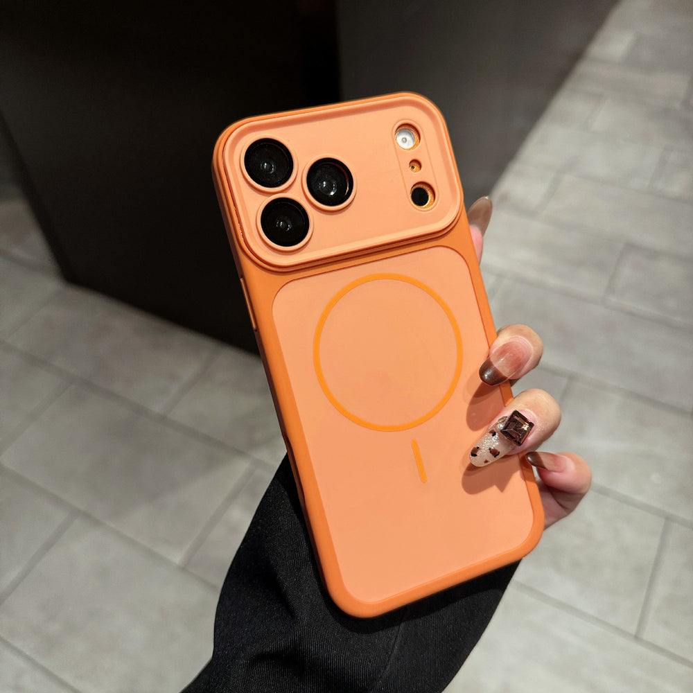 Two-tone magnetic apple 17 pro max phone case, compatible with iphone 16, integrated button protective cover, premium feel for iphone 11