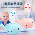 children's electric fan suspended ball usb rechargeable mini whale blowing bubble ball toy douyin same style