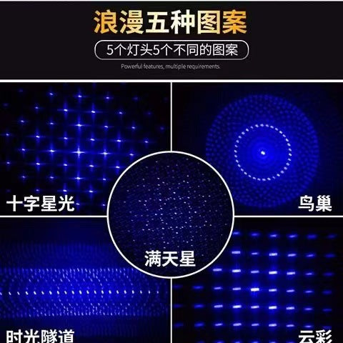 B008 All-copper extended outdoor self-defense adventure finger star pen laser flashlight rescue signal light pointer guide