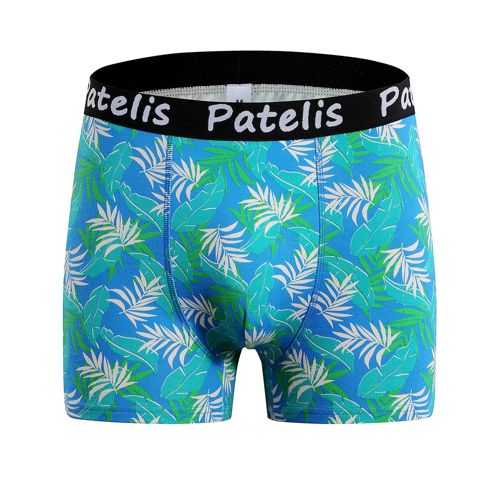 Men's underwear cotton large size 140kg printed boxers US size sports underwear, can be worn up to 250kg