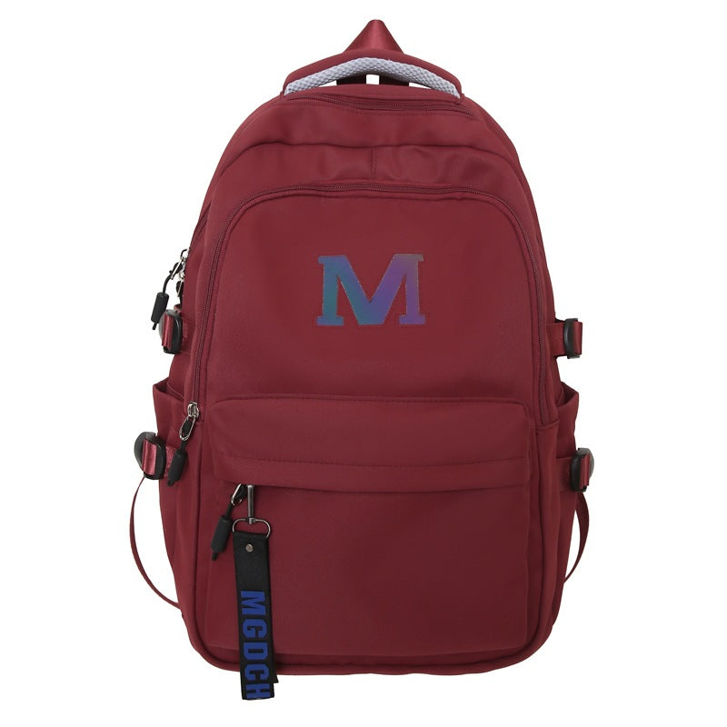 New large-capacity night reflective backpack, junior high school and high school students schoolbag waterproof, wear-resistant and lightweight computer bag