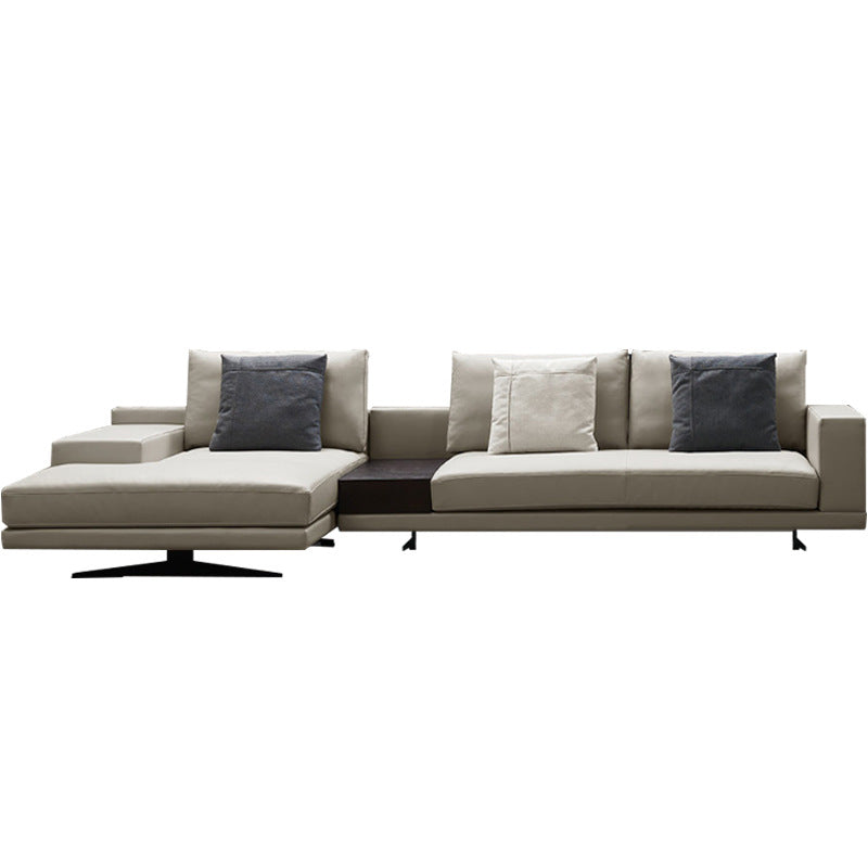 Accessible luxury genuine leather sofa imperial slot l-shaped first layer cowhide art living room sofa italian small apartment corner sofa