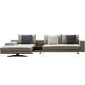 Accessible luxury genuine leather sofa imperial slot l-shaped first layer cowhide art living room sofa italian small apartment corner sofa
