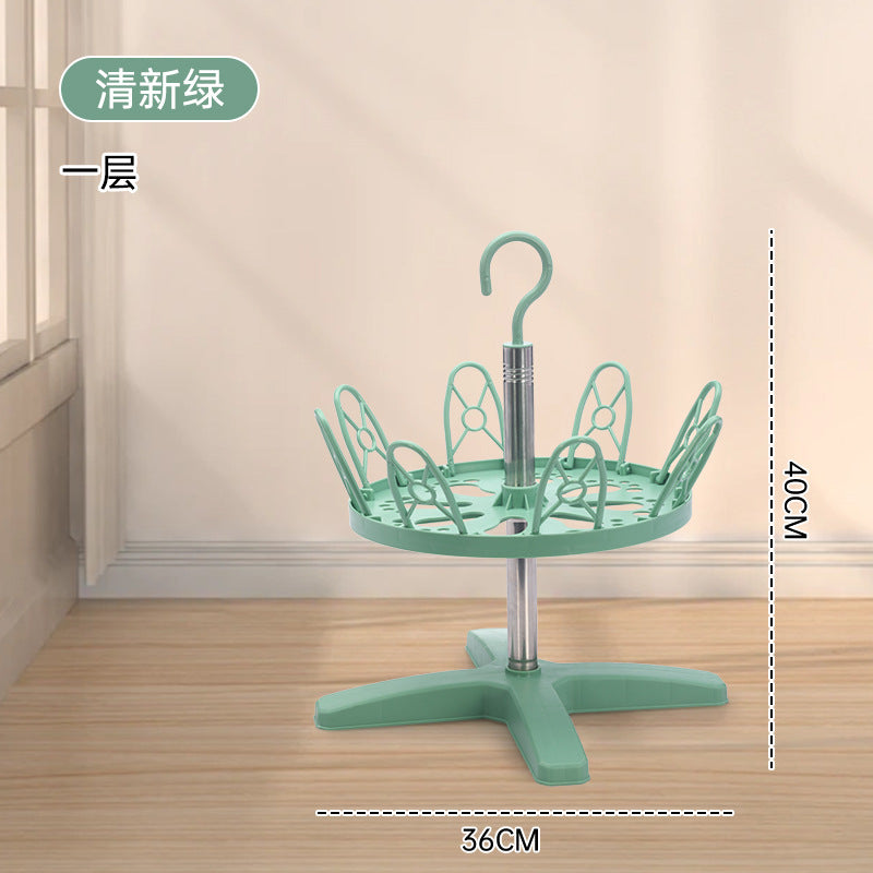 Shoe rack outdoor balcony multi-layer household simple slippers hanger rotating shoe rack floor drying shoe plastic drying rack