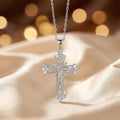 European and american cross-border hot-selling fashion copper inlaid zircon full diamond necklace for women, light luxury niche unique non-fading clavicle chain jewelry
