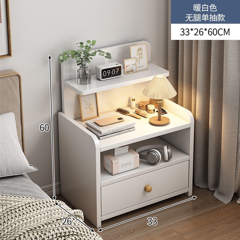 Bedside table bedroom for home widened bedside small cabinet with drawer storage cabinet rental house solid wood scandinavian style