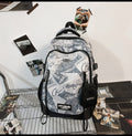 New large capacity backpack - graffiti casual backpack for middle school, high school, and college students - printed colorful school bag