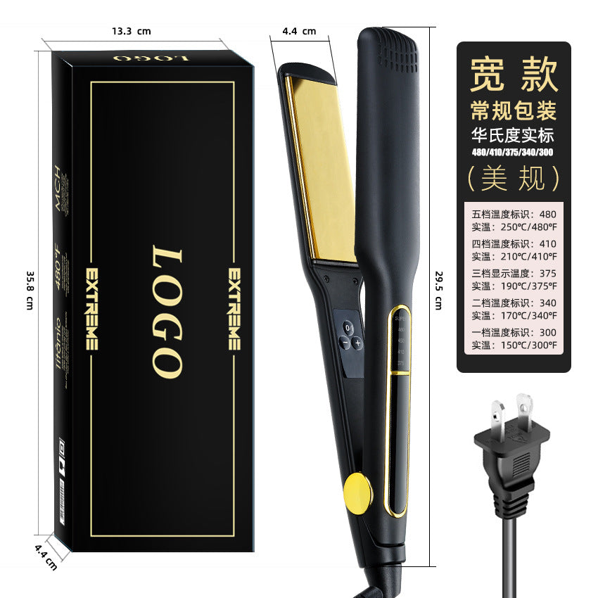 Cross-border professional hair straightener high temperature hair straightener splint curling iron dual-purpose straight plate clip hair straightener