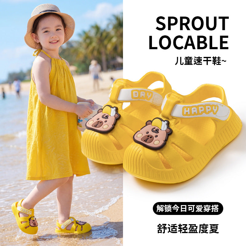 Eva kids' sandals - new summer korean style, soft sole, non-slip, waterproof first walker sandals for boys and girls (ages 2-3)