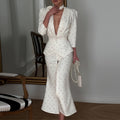 summer new women's clothing - cross-border  fashion: elegant commute print v-neck dress (us/eu style)