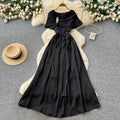Sophisticated french style red sleeveless dress - women's spring/summer slimming a-line dress - elegant red dress