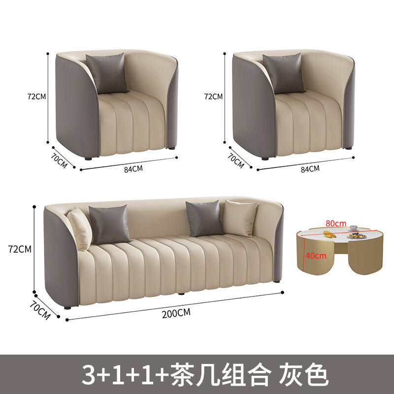Saint-ly minimalist light luxury hotel lobby sofa set - lounge area, office reception area, meeting & negotiation space
