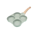 Customizable egg burger pan, multi-ply base non-stick mini breakfast pan, household four-hole flat bottom pan