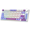 Dazzling silver fox k81 wired keyboard - mda keycaps, tri-color backlit, desktop pc & laptop gaming keyboard - cross-border edition