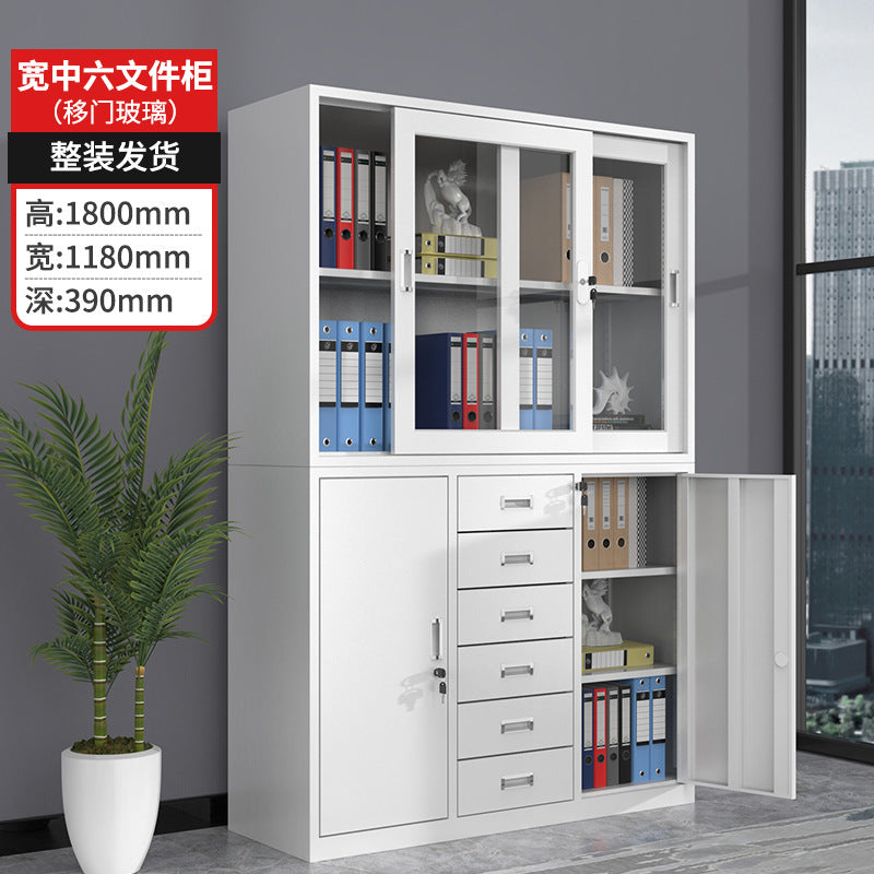Iron office file cabinet, voucher cabinet, data cabinet, file cabinet with lock, steel storage cabinet, low cabinet, storage cabinet