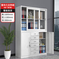 Wide six-drawer sliding door file cabinet (fully assembled)