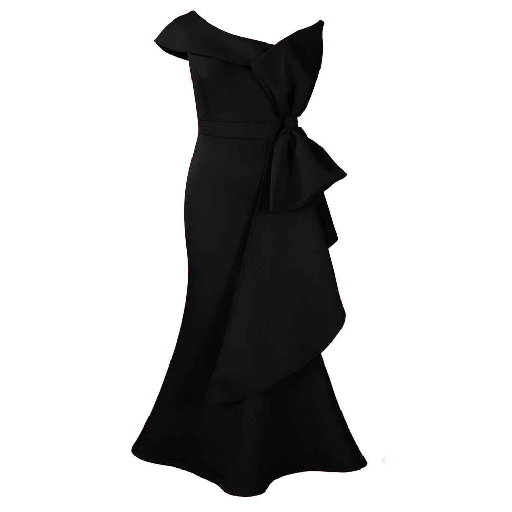 C8577 european and american women's clothing  cross-border fashion bandeau slant neck sexy slim-fit evening gown african dress