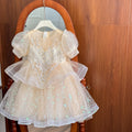 Girls' summer dresses  new princess dress girl's birthday gown summer pearl fashion sweet dress