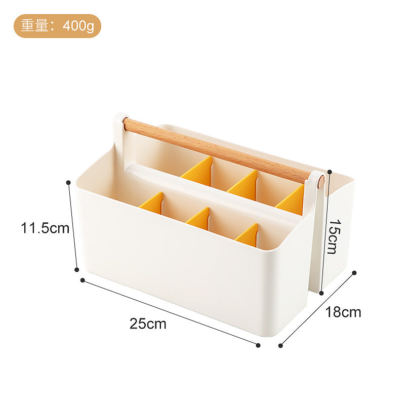 Portable cosmetics storage box needle and thread data cable remote control storage box fresh partition desktop storage box