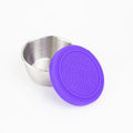 Factory direct supply 304 stainless steel seasoning dish large capacity sauce cup 50ml dipping dish with silicone cover wholesale