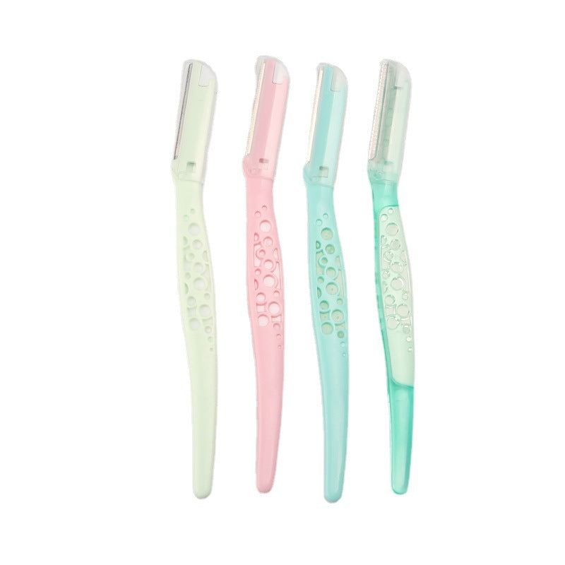 Straight handle women's eyebrow razor - precision micro-blade eyebrow shaver - stainless steel blade - beauty tool - wholesale gift