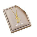 High-end letter layered necklace - 26 alphabet charms, cross-border bestseller, minimalist fashion, premium titanium steel jewelry