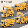 Boys' inertia pull-back excavator bulldozer construction vehicle set - excavator bulldozer toy car - kindergarten small gift toy