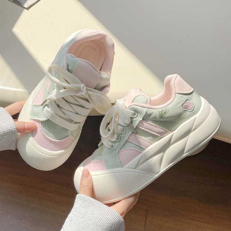 Dopamine platform loafers - women's 2026 autumn new arrivals: trendy, versatile, and unique white sneakers