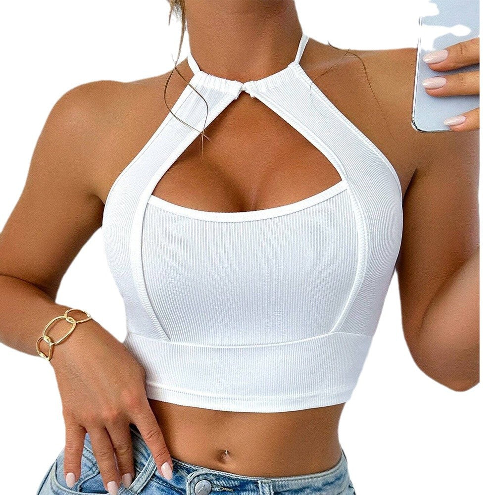 independent station comfy basics women's fashion sexypure color camisole short crop top slim slimming looktops
